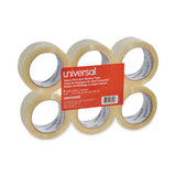 Universal® Heavy-Duty Box Sealing Tape, 3" Core, 1.88" x 54.6 yds, Clear, 6/Box (UNV93000)