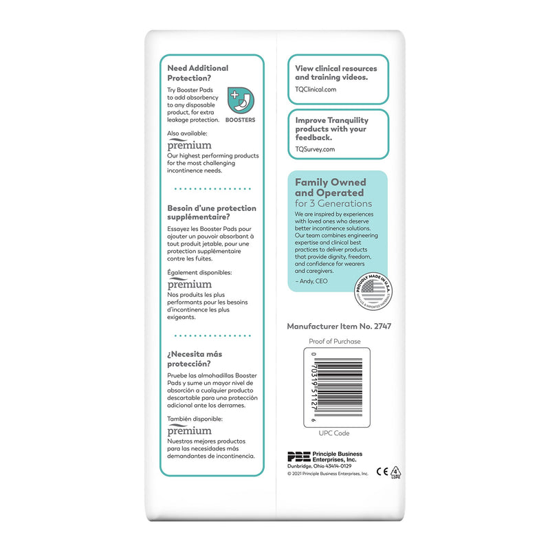 Tranquility® Essential Unisex Incontinence Brief X-Large Disposable Heavy Absorbency (1198169_BG) 8/BG