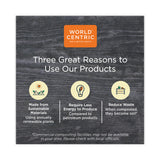 World Centric® Paper Lids for Bowls, 3.6" Diameter, Kraft, 500/Carton (WORBOLPA8K) Case of 500
