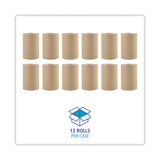 Boardwalk® Hardwound Paper Towels, 1-Ply, 8" x 350 ft, Natural, 12 Rolls/Carton (BWK6252)