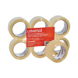 Universal® Heavy-Duty Box Sealing Tape, 3" Core, 1.88" x 54.6 yds, Clear, 6/Box (UNV93000)