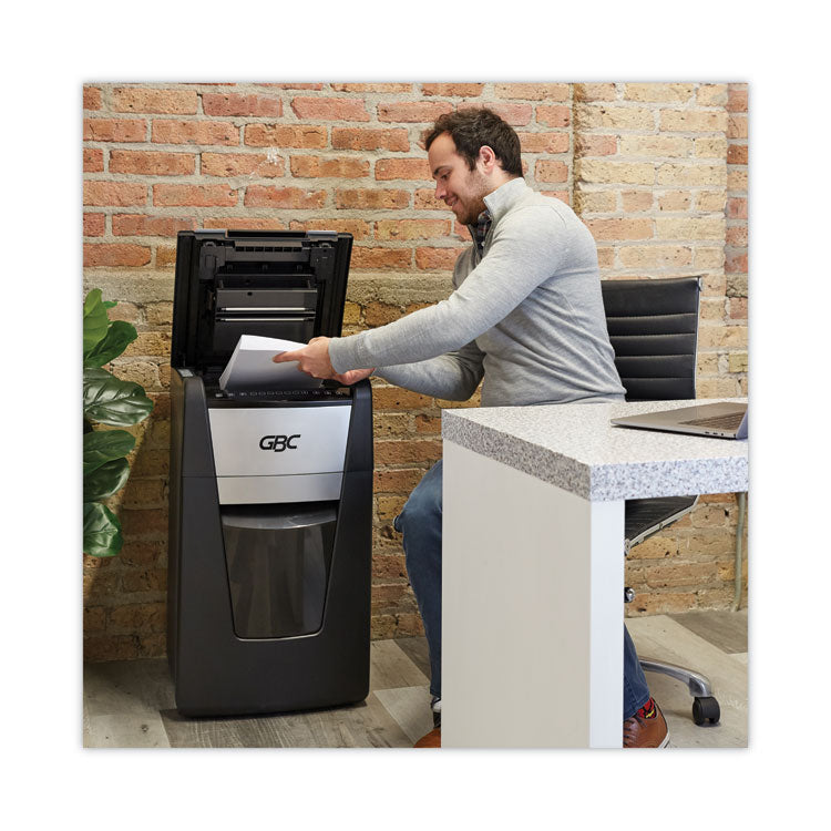 GBC® AutoFeed+ 300X Super Cross-Cut Office Shredder, 300 Auto/10 Manual Sheet Capacity (GBCWSM1757608) Each