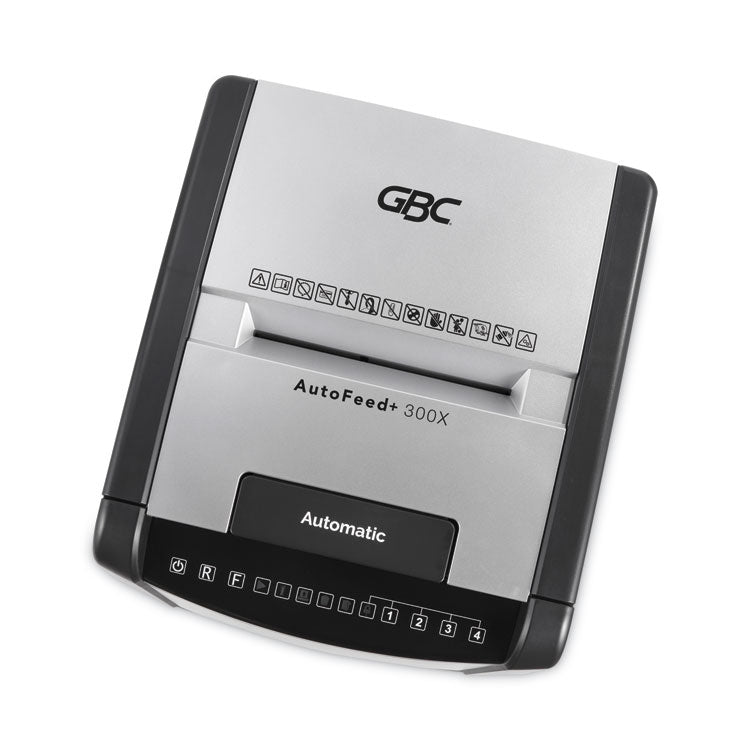 GBC® AutoFeed+ 300X Super Cross-Cut Office Shredder, 300 Auto/10 Manual Sheet Capacity (GBCWSM1757608) Each