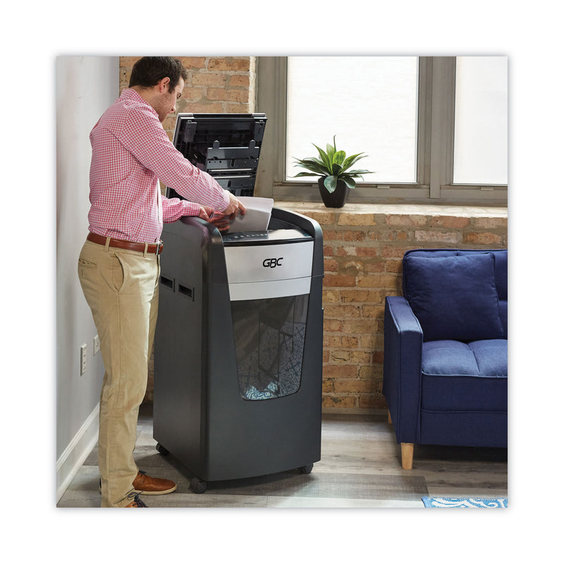 GBC AutoFeed+ 600X Super Cross-Cut Office Shredder, 600 Auto/15 Manual Sheet Capacity (GBCWSM1757510) Each