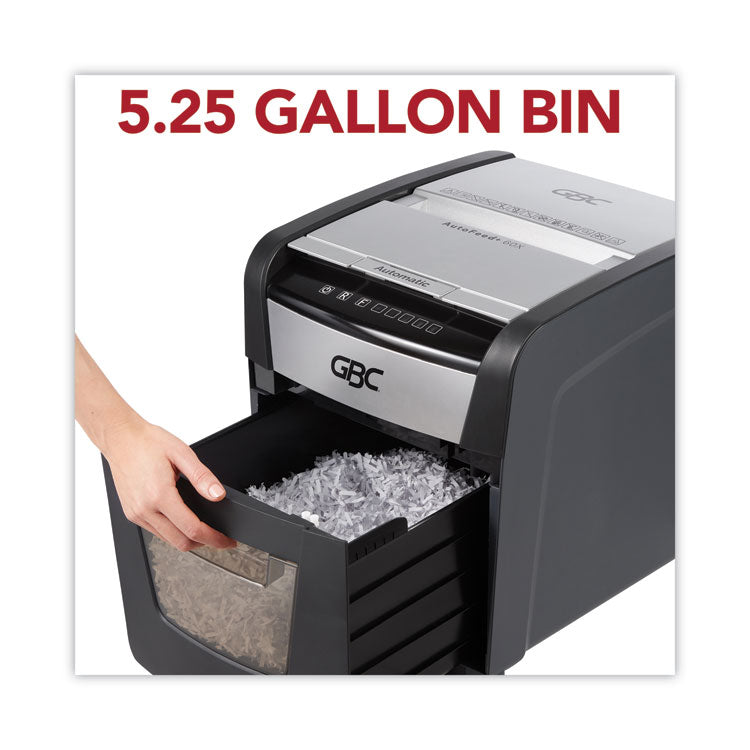 GBC® AutoFeed+ 60X Super Cross-Cut Home Shredder, 60 Auto/6 Manual Sheet Capacity (GBCWSM1757601) Each
