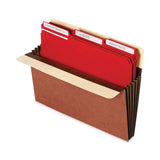 Universal® Redrope Expanding File Pockets, 7" Expansion, Letter Size, Brown, 5/Box (UNV17562)