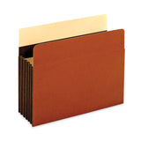 Universal® Redrope Expanding File Pockets, 7" Expansion, Letter Size, Brown, 5/Box (UNV17562)