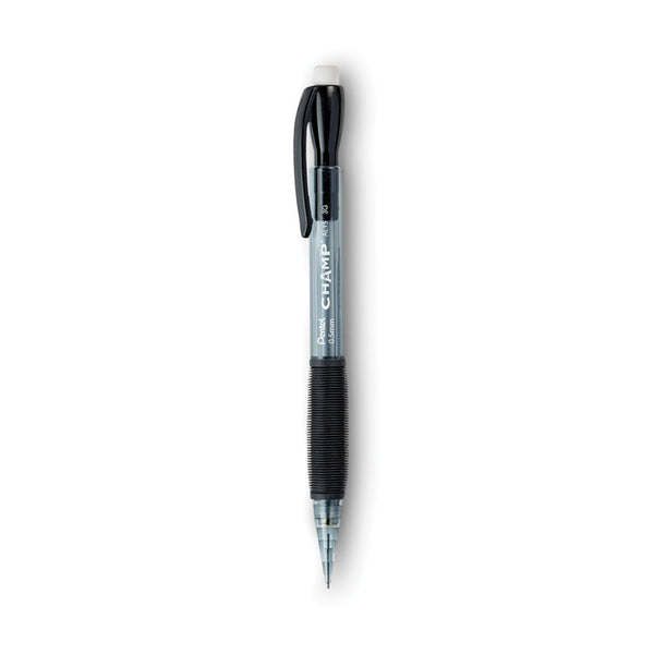 Pentel® Champ Mechanical Pencil, 0.5 mm, HB (#2), Black Lead, Translucent Gray Barrel, Dozen (PENAL15A)