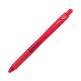 Pentel® EnerGel-X Gel Pen, Retractable, Medium 0.7 mm, Red Ink, Translucent Red/Red Barrel, Dozen (PENBL107B)