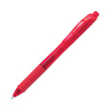 Pentel® EnerGel-X Gel Pen, Retractable, Medium 0.7 mm, Red Ink, Translucent Red/Red Barrel, Dozen (PENBL107B)