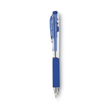 Pentel® WOW! Gel Pen, Retractable, Medium 0.7 mm, Blue Ink, Clear/Blue Barrel, Dozen (PENK437C) 1 Dozen