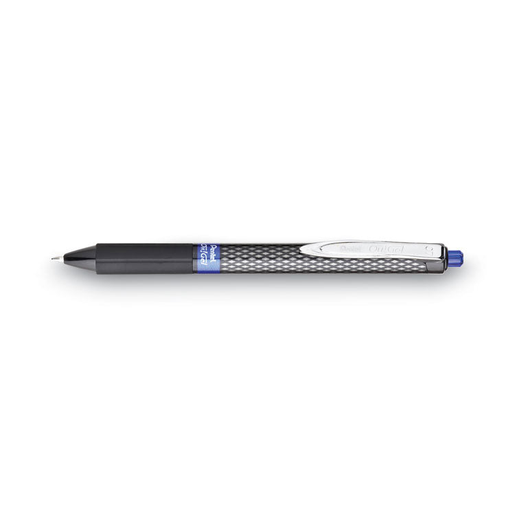 Pentel® Oh! Gel Pen, Retractable, Medium 0.7 mm, Blue Ink, Black Barrel, Dozen (PENK497C) Box of 12