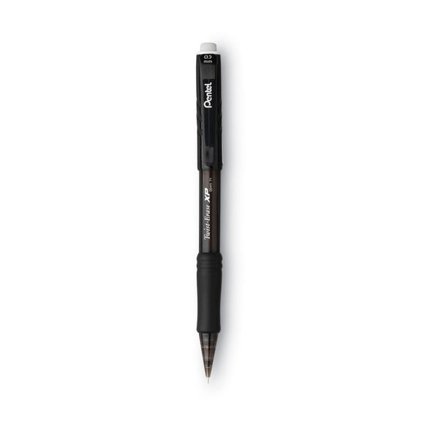 Pentel® Twist-Erase EXPRESS Mechanical Pencil, 0.5 mm, HB (#2), Black Lead, Black Barrel, Dozen (PENQE415A) Box of 12