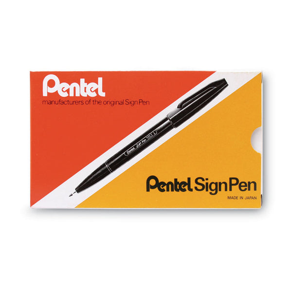 Pentel Arts® Sign Pen Fine Point Color Marker, Extra-Fine Bullet Tip, Blue, Dozen (PENS520C) 1 Dozen