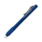 Pentel® Clic Eraser Grip Eraser, For Pencil Marks, White Eraser, Blue Barrel (PENZE22C)