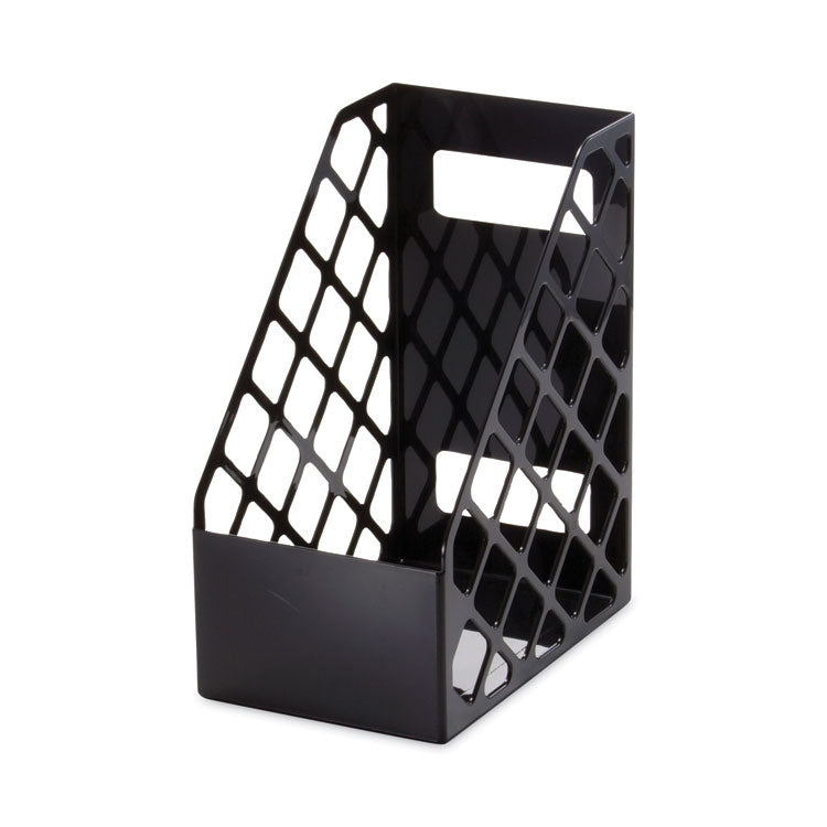 Universal® Recycled Plastic Large Magazine File, 6.25 x 9.5 x 11.88, Black (UNV08119) Each