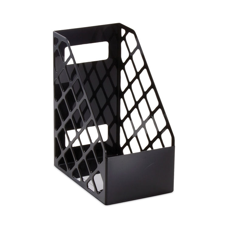 Universal® Recycled Plastic Large Magazine File, 6.25 x 9.5 x 11.88, Black (UNV08119) Each