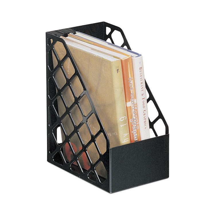Universal® Recycled Plastic Large Magazine File, 6.25 x 9.5 x 11.88, Black (UNV08119) Each