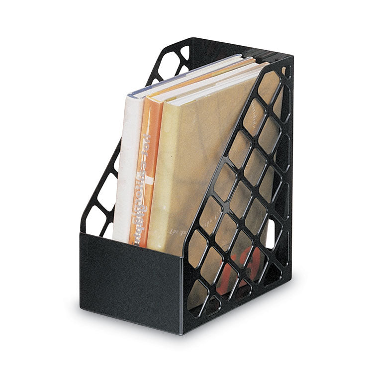 Universal® Recycled Plastic Large Magazine File, 6.25 x 9.5 x 11.88, Black (UNV08119) Each