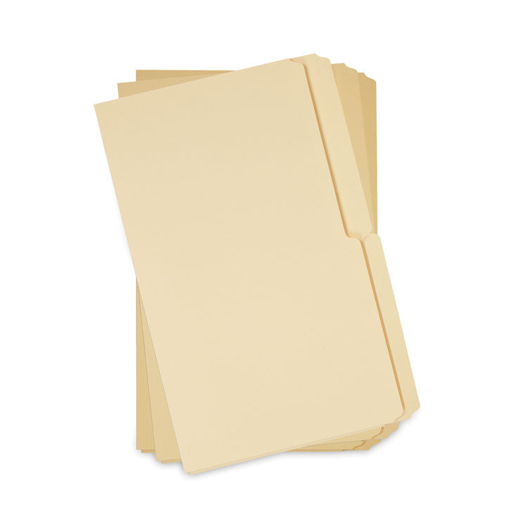Universal® Top Tab File Folders, 1/2-Cut Tabs: Assorted, Legal Size, 0.75" Expansion, Manila, 100/Box (UNV15112) Box of 100