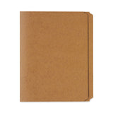 Universal® Reinforced Kraft Top Tab File Folders, Straight Tabs, Letter Size, 0.75" Expansion, Brown, 100/Box (UNV16130)