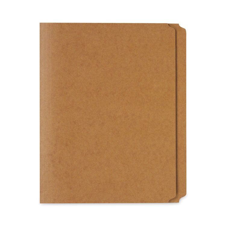 Universal® Reinforced Kraft Top Tab File Folders, Straight Tabs, Letter Size, 0.75" Expansion, Brown, 100/Box (UNV16130)