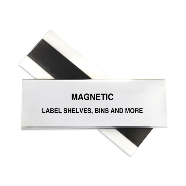 C-Line® HOL-DEX Magnetic Shelf/Bin Label Holders, Side Load, 2 x 6, Clear, 10/Box (CLI87247)