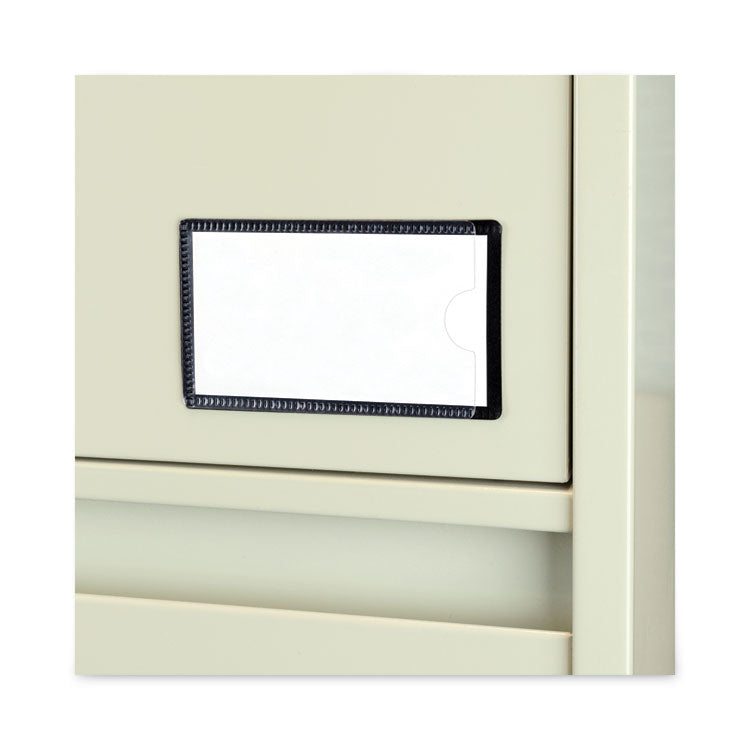 C-Line® Slap-Stick Magnetic Label Holders, Side Load, 4.25 x 2.5, Black, 10/Pack (CLI87700)