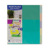 C-Line® Index Dividers with Multi-Pockets, 5-Tab, 11.5 x 10, Assorted, 1 Set (CLI07650)