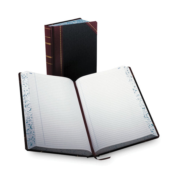 Boorum & Pease® Account Record Book, Record-Style Rule, Black/Red/Gold Cover, 13.75 x 8.38 Sheets, 500 Sheets/Book (BOR9500R) Each