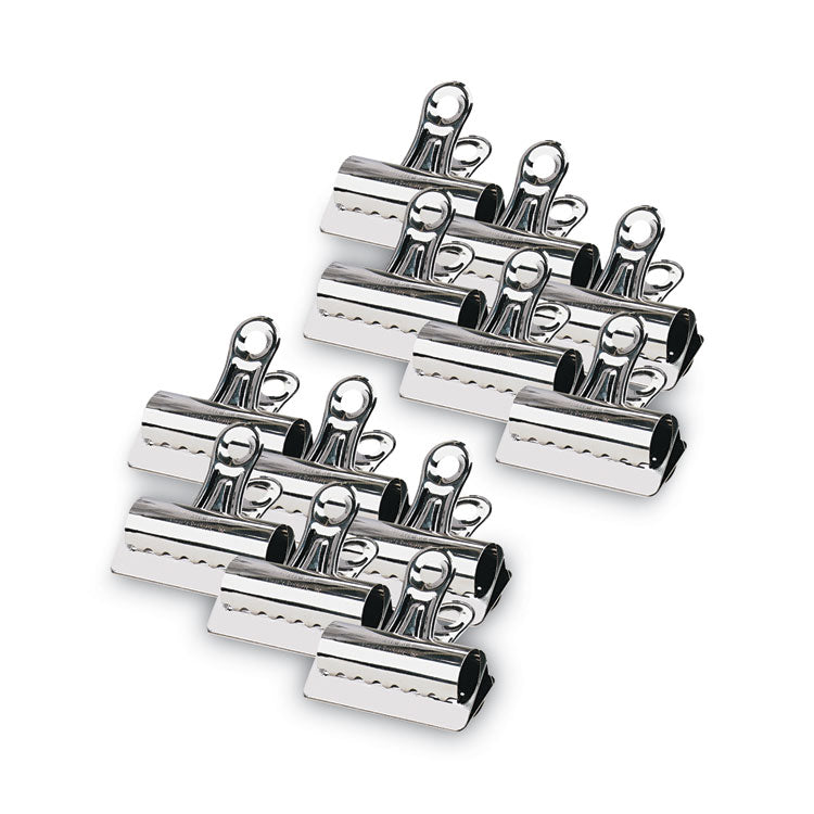 X-ACTO® Bulldog Clips, Jumbo, Nickel, 12/Box (EPI2004LMR) Box of 12