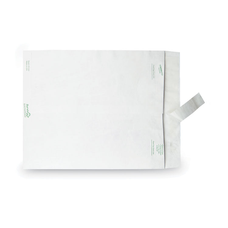 Survivor® Lightweight 14 lb Tyvek Catalog Mailers, #13 1/2, Square Flap, Redi-Strip Adhesive Closure, 10 x 13, White, 50/Box (QUAR1582) Box of 50