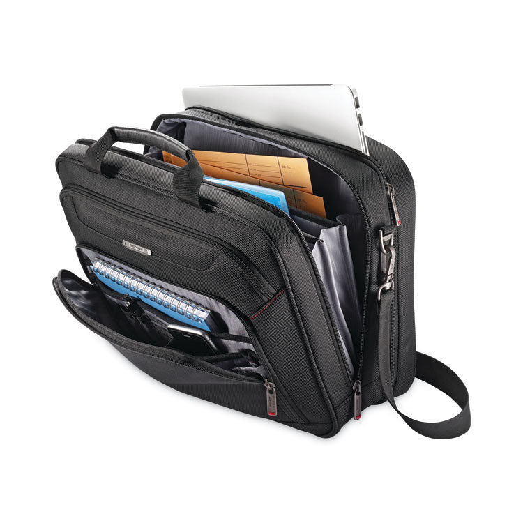 Samsonite® Xenon 3 Toploader Briefcase, Fits Devices Up to 15.6", Polyester, 16.5 x 4.75 x 12.75, Black (SML894331041) Each
