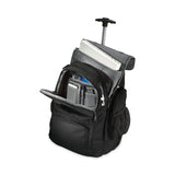 Samsonite® Rolling Backpack, Fits Devices Up to 15.6", Polyester, 14 x 8 x 21, Black/Charcoal (SML178961053)