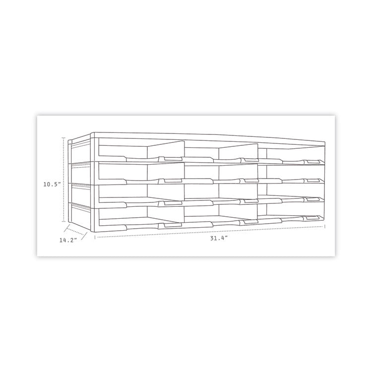 Storex Storex Literature Organizer, 12 Compartments, 10.63 x 13.3 x 31.4, Black (STX61602U01C) Each