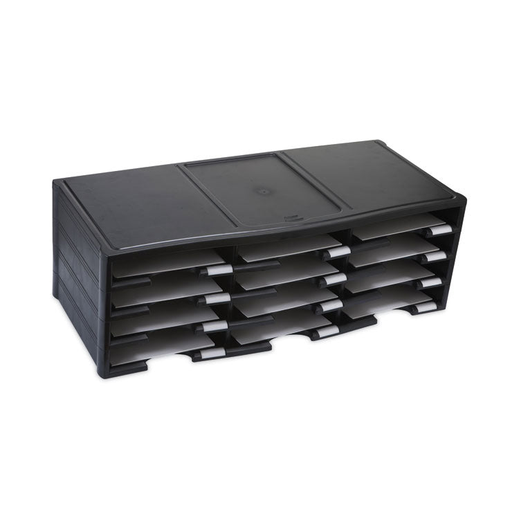 Storex Storex Literature Organizer, 12 Compartments, 10.63 x 13.3 x 31.4, Black (STX61602U01C) Each