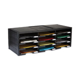 Storex Storex Literature Organizer, 12 Compartments, 10.63 x 13.3 x 31.4, Black (STX61602U01C) Each