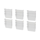 Storex Wall File, 3 Sections, Legal Size 16" x 4" x 14", Clear, 3/Set (STX70229U06C) Pack of 3