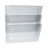 Storex Wall File, 3 Sections, Legal Size 16" x 4" x 14", Clear, 3/Set (STX70229U06C) Pack of 3