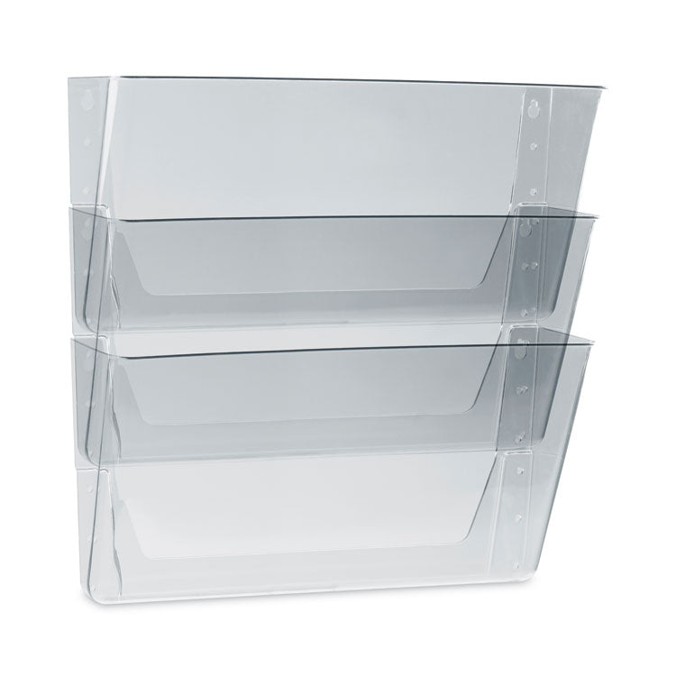 Storex Wall File, 3 Sections, Legal Size 16" x 4" x 14", Clear, 3/Set (STX70229U06C) Pack of 3