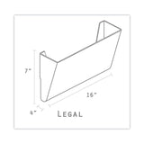 Storex Wall File, 3 Sections, Legal Size 16" x 4" x 14", Clear, 3/Set (STX70229U06C) Pack of 3