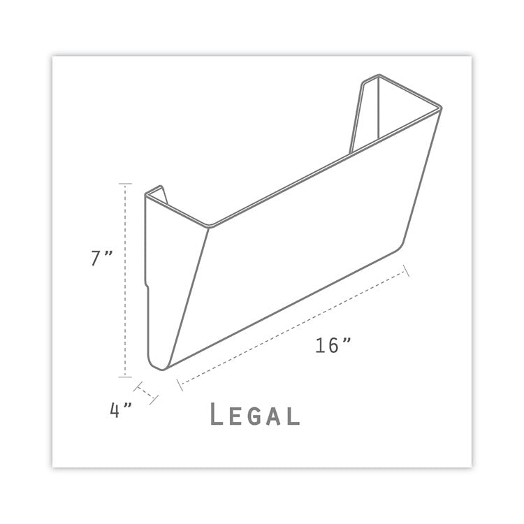 Storex Wall File, 3 Sections, Legal Size 16" x 4" x 14", Clear, 3/Set (STX70229U06C) Pack of 3