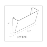 Storex Wall File, 3 Sections, Letter Size, 13" x 4" x 14",  Clear, 3/Set (STX70245U06C) Pack of 3