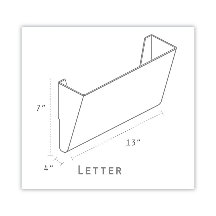 Storex Wall File, 3 Sections, Letter Size, 13" x 4" x 14",  Smoke, 3/Set (STX70246U06C) Pack of 3