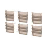 Storex Wall File, 3 Sections, Legal Size, 16" x 4" x 14", Smoke, 3/Set (STX70247U06C) Pack of 3