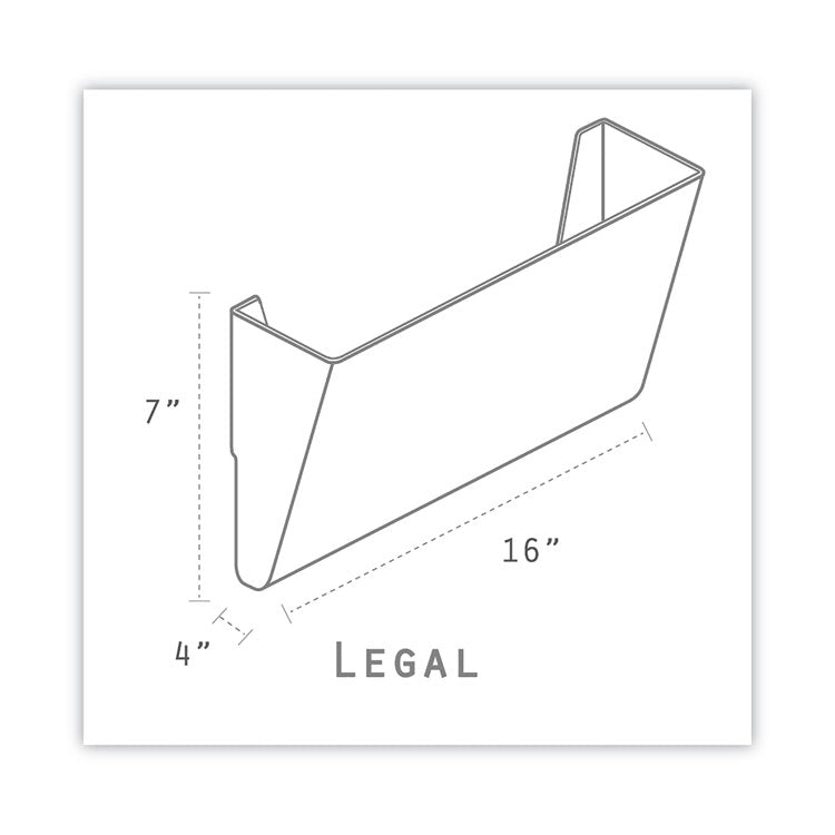 Storex Wall File, 3 Sections, Legal Size, 16" x 4" x 14", Smoke, 3/Set (STX70247U06C) Pack of 3