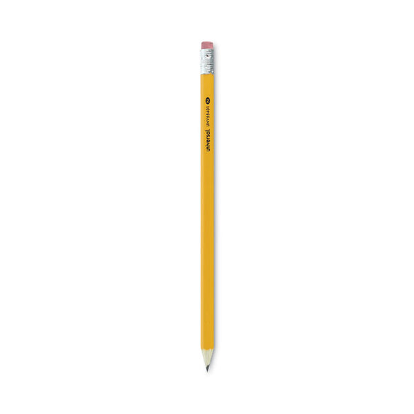 Universal™ #2 Pre-Sharpened Woodcase Pencil, HB (#2), Black Lead, Yellow Barrel, 24/Pack (UNV55401)