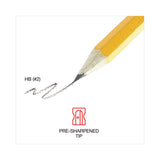 Universal™ #2 Pre-Sharpened Woodcase Pencil, HB (#2), Black Lead, Yellow Barrel, 24/Pack (UNV55401)