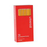 Universal™ #2 Pre-Sharpened Woodcase Pencil, HB (#2), Black Lead, Yellow Barrel, 72/Pack (UNV55402)