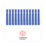 Universal™ Chisel Tip Permanent Marker, Broad Chisel Tip, Blue, Dozen (UNV07053)